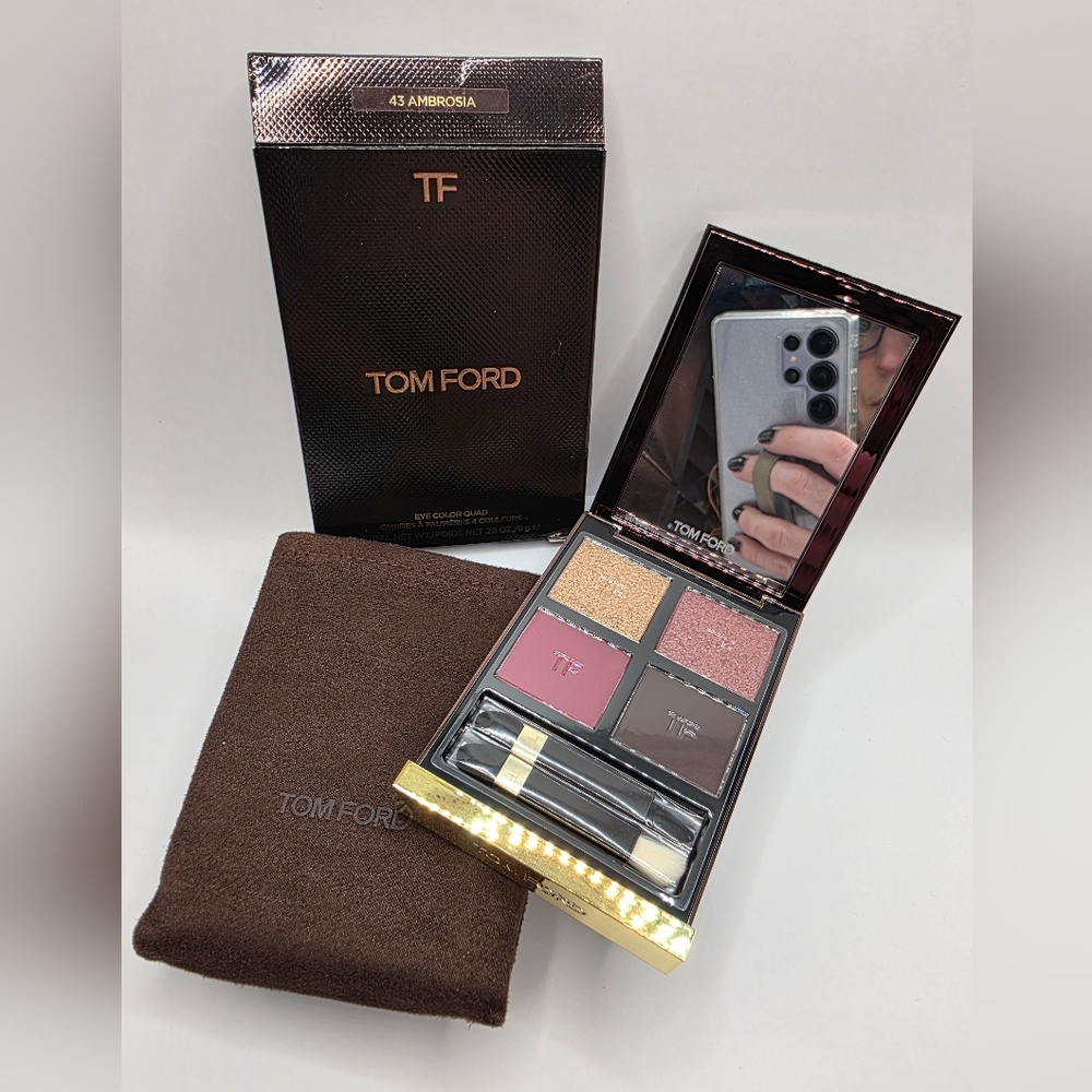 Tom Ford Eye Color Quad Palette - Pink, Brown, Gold - 43 Ambrosia BNIB